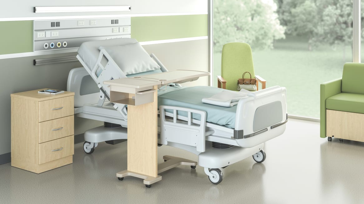 Opus Mobile Overbed Tables - AMER