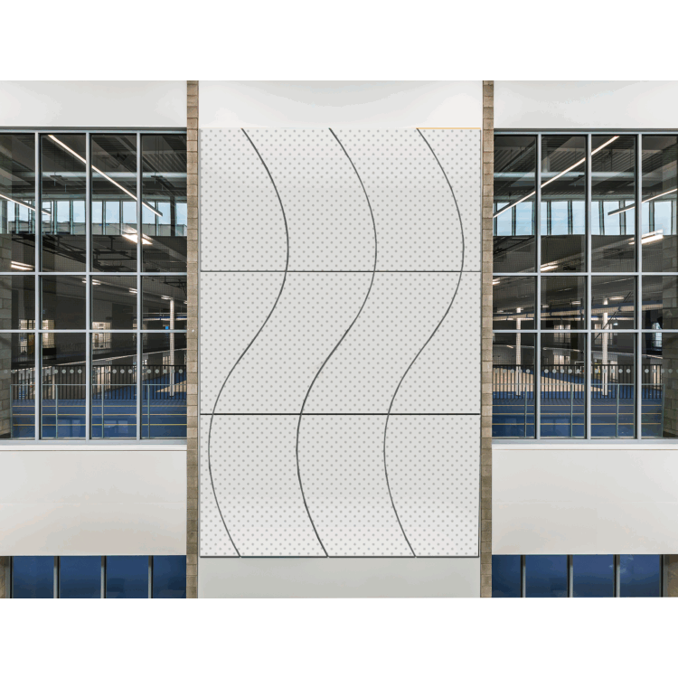 Loha acoustical ceiling and wall panels